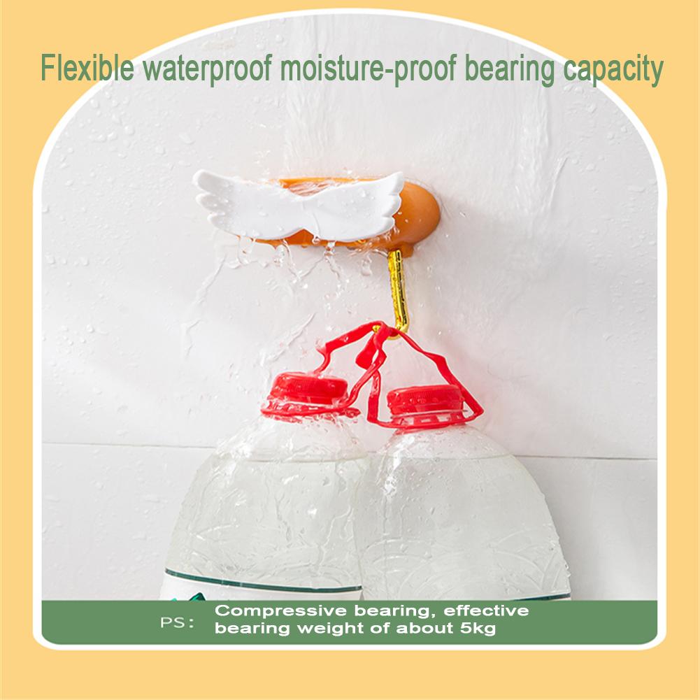 Mop Holder Strong Wall-mounted Punch-free Storage Holder With Hook Mop Clip Creative Durable Bathroom Accessories