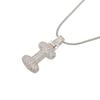 ZHUKOU Silver color Bubble initial letters necklaces 26 letters pendants necklaces for women Brass CZ Jewelry VL34