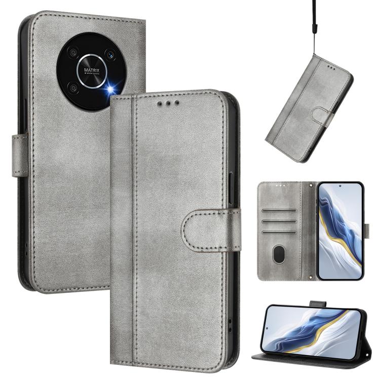 Linien-Spleißschnalle Retro Leder Handyhülle