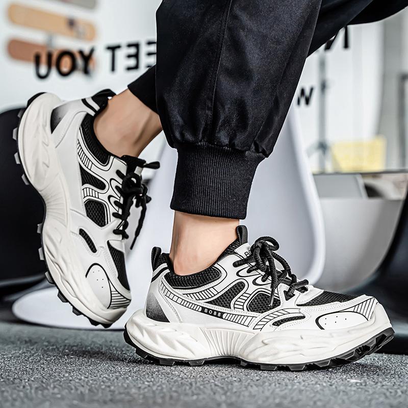 New Men's Versatile  Lightweight  Non Slip Casual Shoes  Fashionable and Trendy Daily Simple and Rebound Outdoor Running Shoes