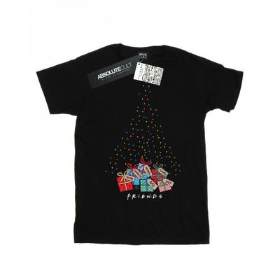 Girls Christmas Tree Lights Cotton T-Shirt