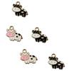 60 Pezzi 60 Pezzi Animali Lega Smalto Ciondoli Fai da Te Mucca Charms Orecchino