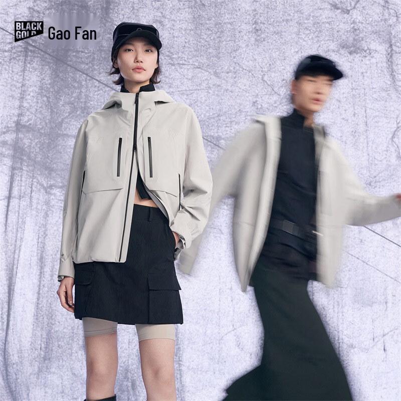 

Gaofan 2026 Весна Унисекс Супер Оболочка Короткая Куртка с Капюшоном L