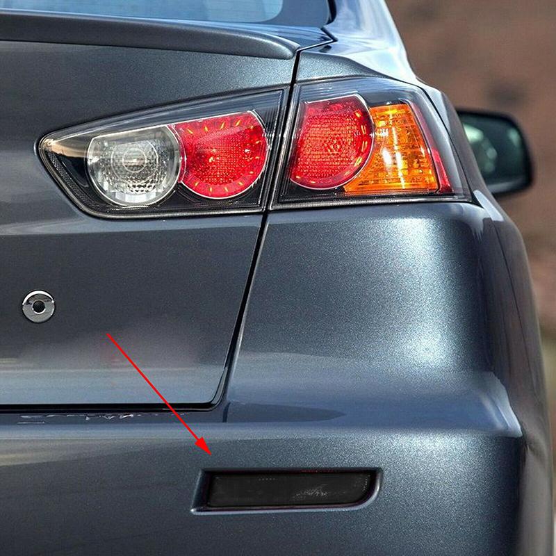 Pentru Mitsubishi Lancer Evo X Outlander 1 pereche de lumini pentru bara de protecție spate pentru mașină, de înaltă calitate, cu LED-uri de zi, piese pentru lămpi de frână din spate