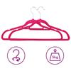Cintres antidérapants - vidaXL - 100 pcs - Rose - Velours - Plastique ABC
