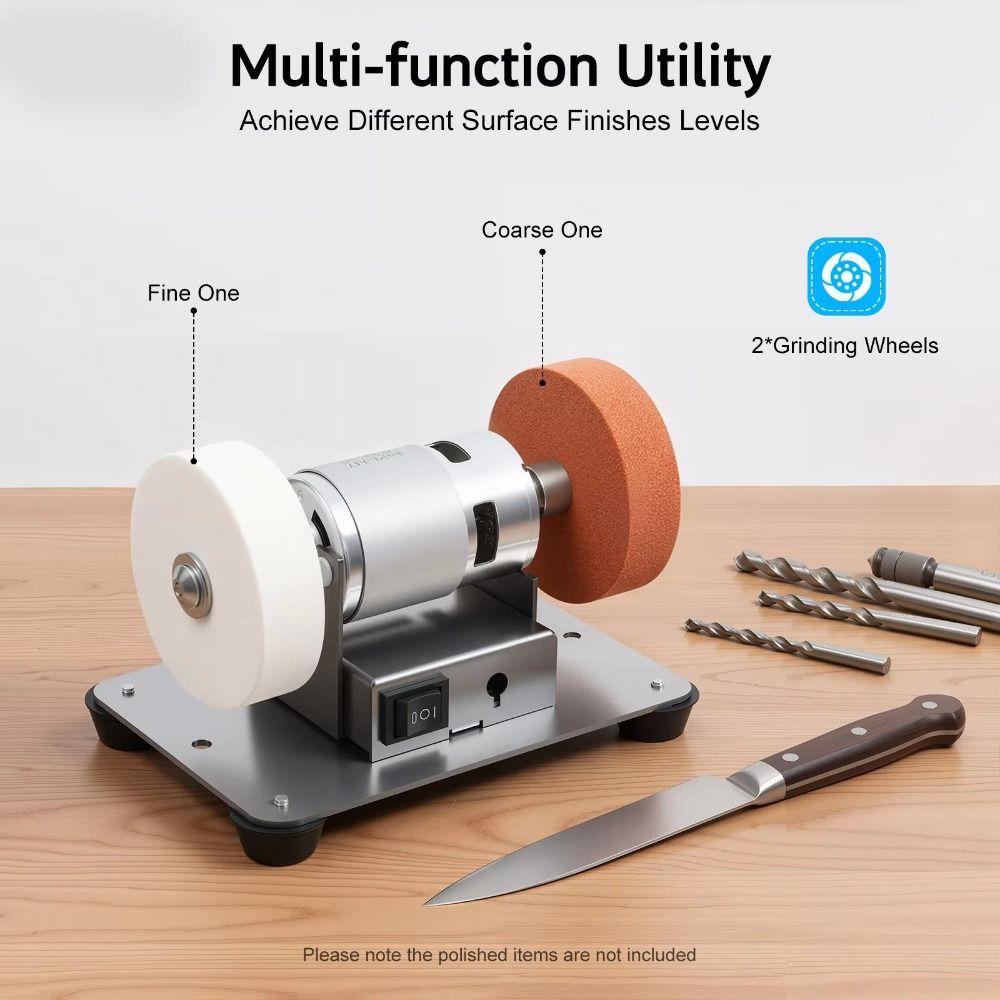 Speed Adjustable Desktop Grinding Machine Space-Saving Electric Grinder for Home