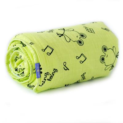 Milk&Moo Cacha Frog Baby Muslin Fiber Filled Blanket,Soft,Breathable,Lightweight