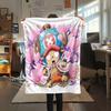 1 Stück One Piece Tony Tony Chopper Gemusterte Flanelldecke Geeignet für Alle Jahreszeiten Für Heimdekoration Wärme Und Komfort Geschenke Feiertagsgeschenk