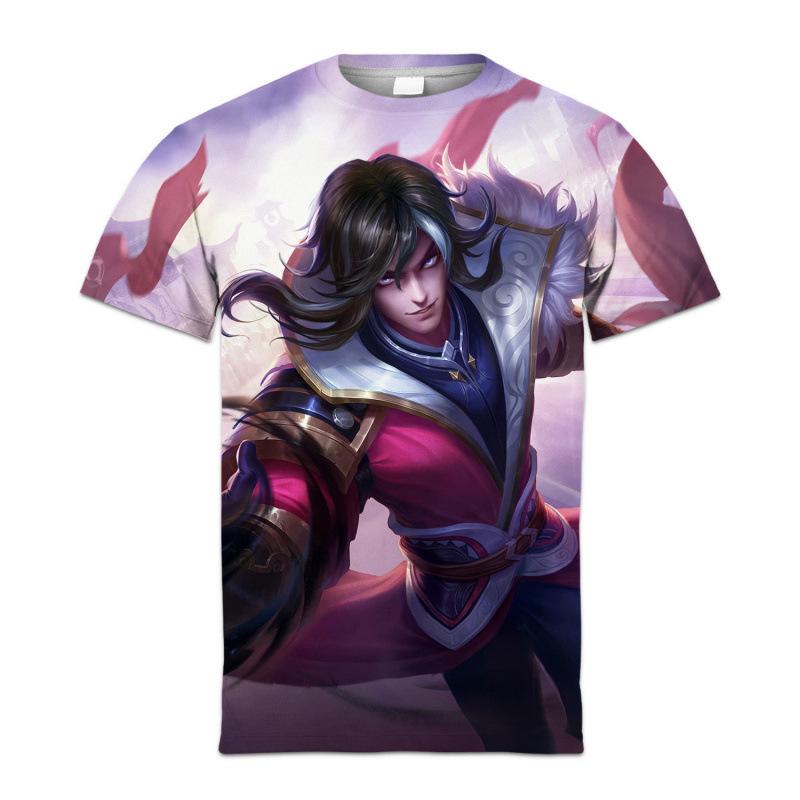 

Летняя мужская футболка с коротким рукавом King of Glory Game Clothes для учеников средней школы с 3D-цифровой печатью, футболки, верх 6XL