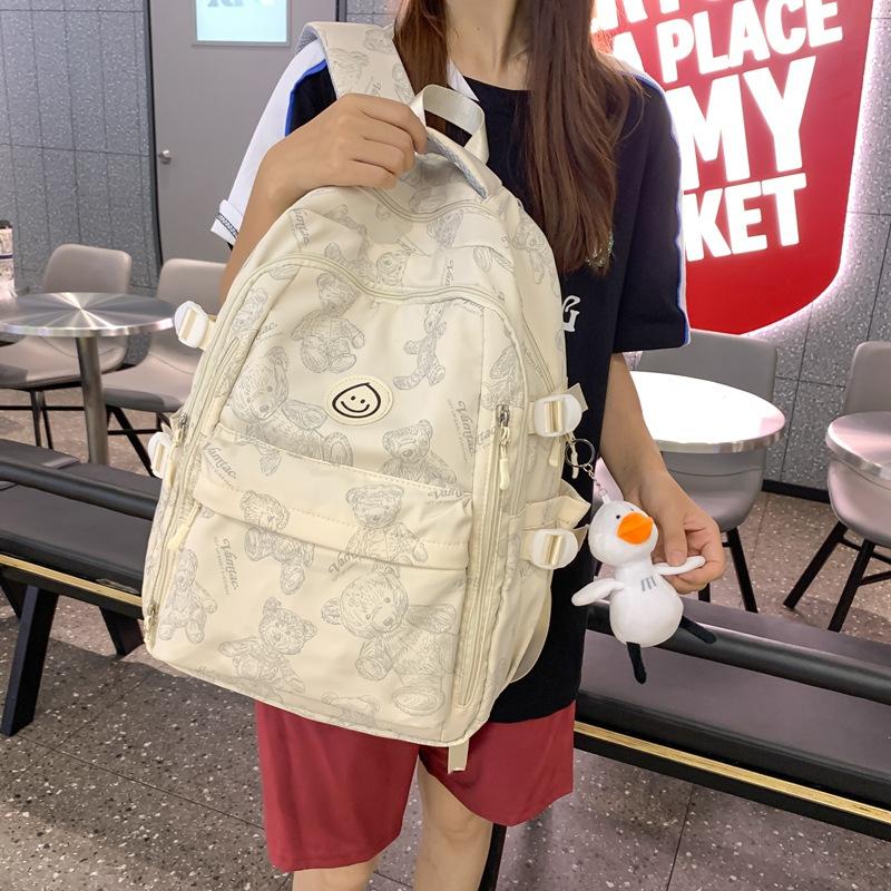 New schoolbag female college students lightweight weight backpack high junior high school students large capacity backpack