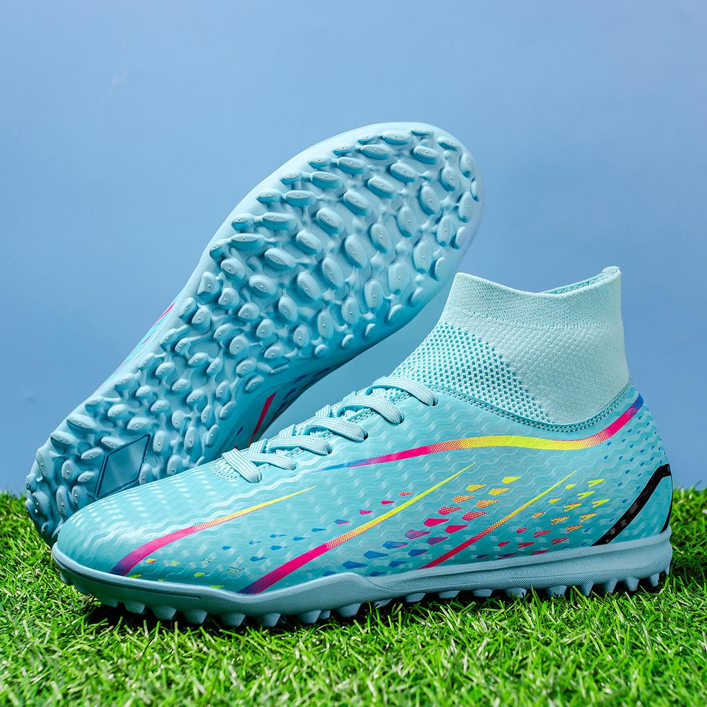 Men's Soccer Shoes TF/FG Non-Slip Turf Soccer Cleats Fashion Shoes Comfortable High Top Sneakers High Quality Football Boots 45