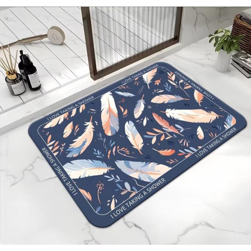 Bathroom Absorbent Foot Mat Dirty Diatom Mud Mat Non-slip Absorbent Toilet Door Mat Carpet Toilet Door