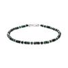 Bracelet - LUXENTER - Hayo - Malachite - Rhodium Finish (silver) - 19 Cm