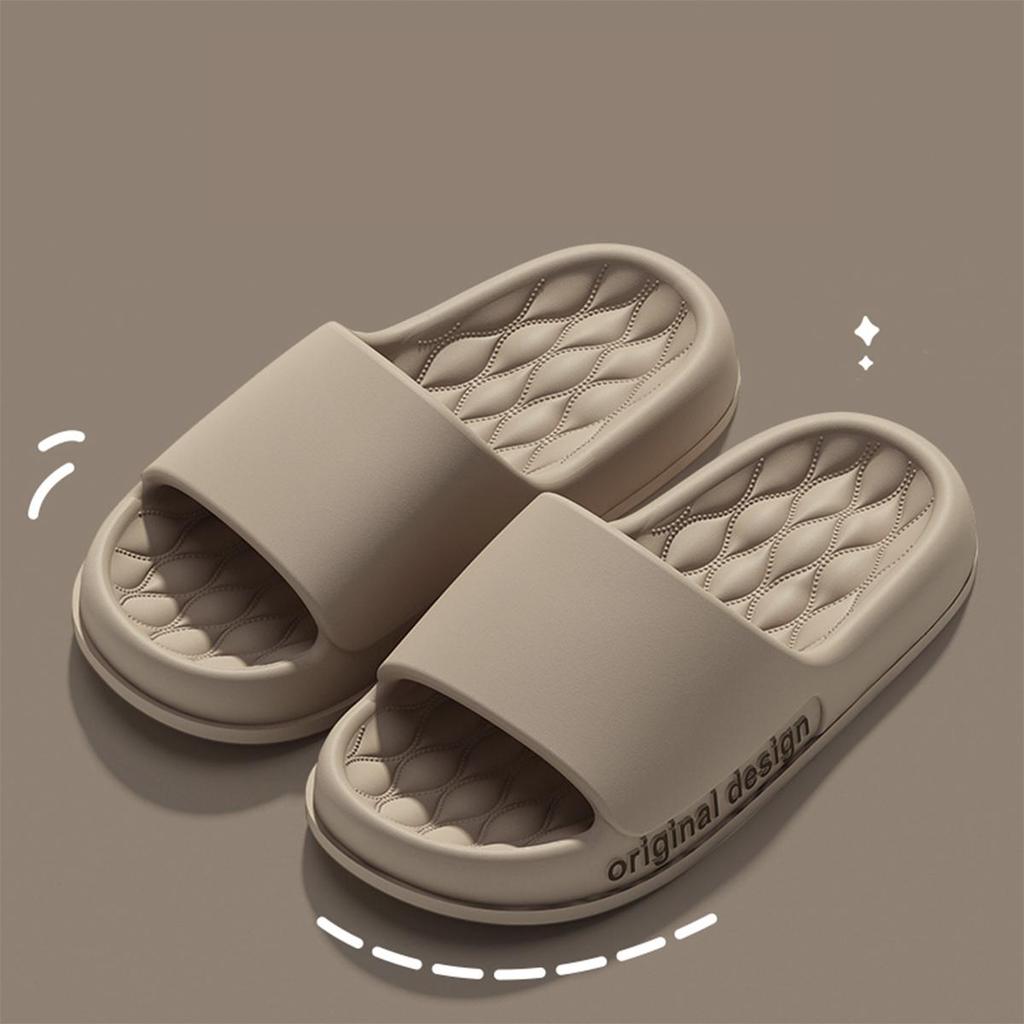 Summer Women Home Slippers Thick Bottom Beach Indoor Slides Cloud Comfortable Non-slip Slippers Breathable Lightweight Men Bathroom Slippers