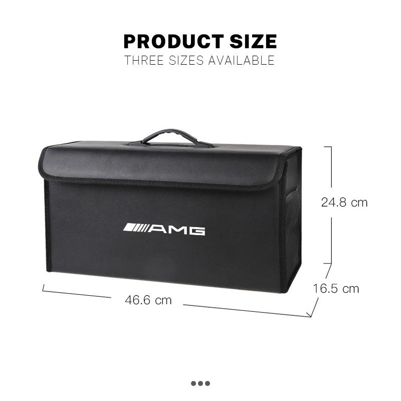 Car Trunk Leather Storage Box Auto Interior Organizer Valve Cap For Mercedes Benz AMG A B C E G CLA W203 W204 C260 E300L A200L G