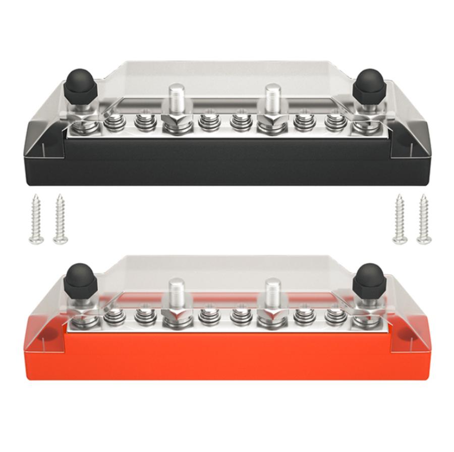 

Positive Negative Bus Bar Battery Power Distribution Block 4 X M6 Terminal Studs