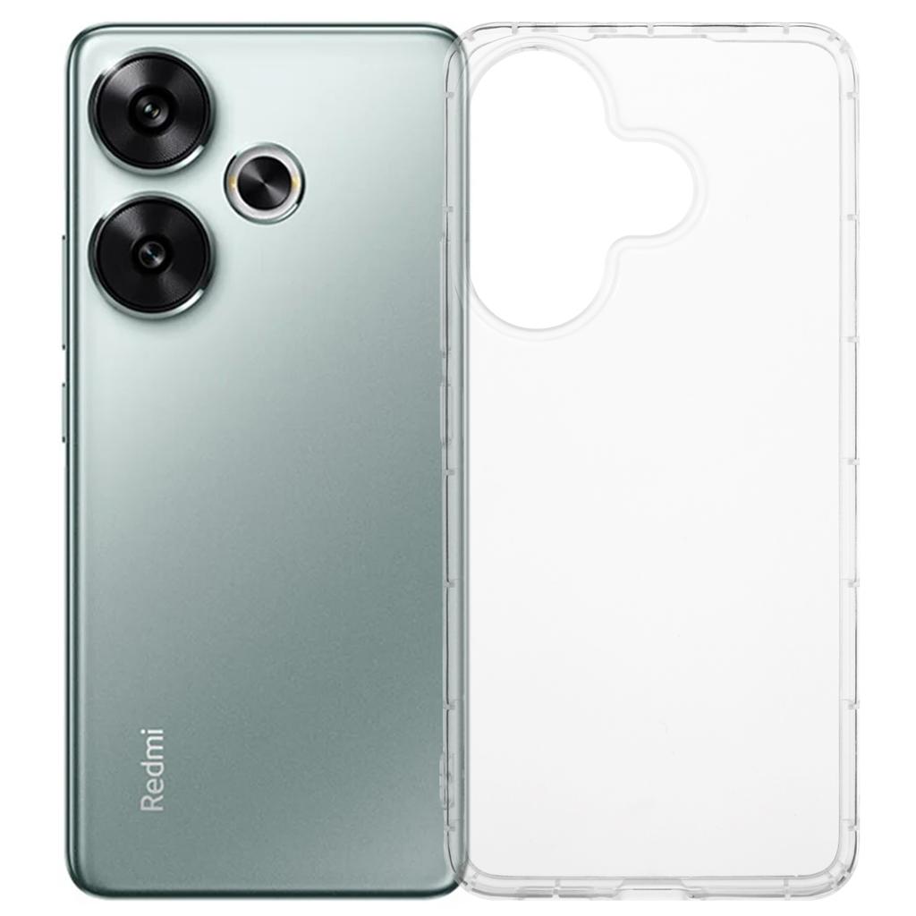 For Xiaomi Redmi Turbo 3 5G/Poco F6 5G Clear Case Anti-Drop TPU Phone Cover (Big Rear Lens Hole)
