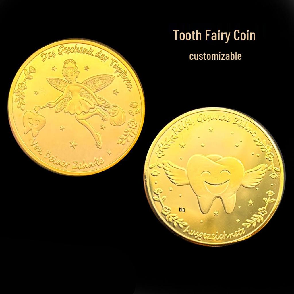 European Tooth Fairy Coin for Children - Replacement, Gift, and Halloween Decoration