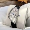 Gebrauchte künstlerische Herrenuhr: Trendiges High-End-Design mit echtem Lederarmband