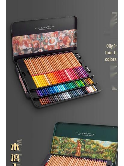 Marco Renoir Oil-based Water-soluble Colored Pencils, 120 Professional Colors, Hand-painted, Available In Sets of 72 or 48.