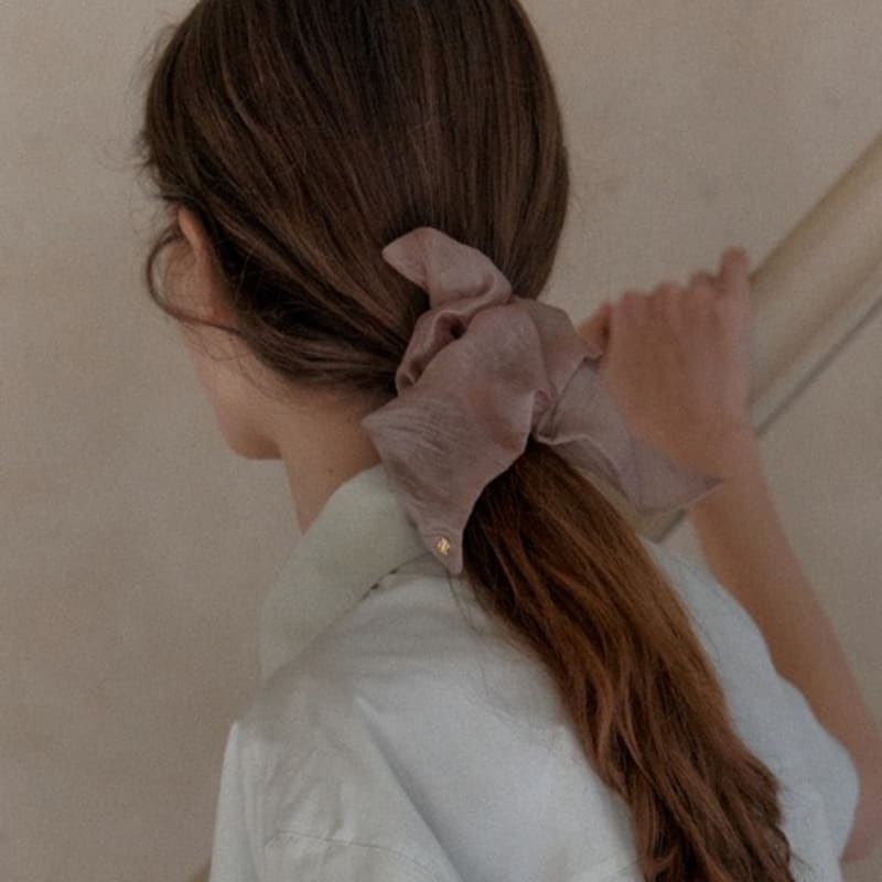 DEPOUND Oganza Square Scrunchie - Brown