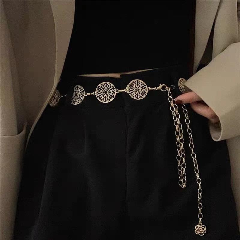 Metal Waist Chain For Women With Hollow Design Perfect For Summer And Winter Fashion Accessory