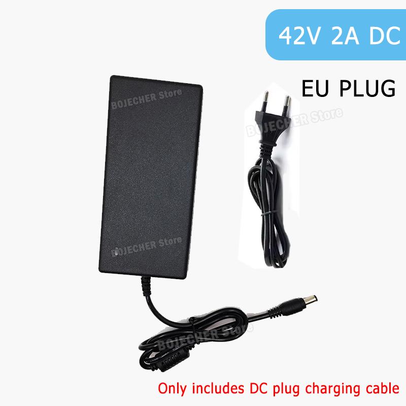 42V 54.6V 2A Lithium Battery Charger Universal 5Plugs Battery Power Adapters For AC100-240V 36V 48V 2A Battery Pack EU / US Plug