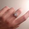 Creative retro luxury flower sparkling inlay diamond Zircon rings for women couple style exquisite wedding  gifts