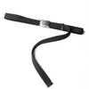 2.5cm Smooth Buckle Canvas Belt, Unisex Casual Workwear Pants, INS Style Fabric Narrow Leather Belt for Women, Men, and Students.
