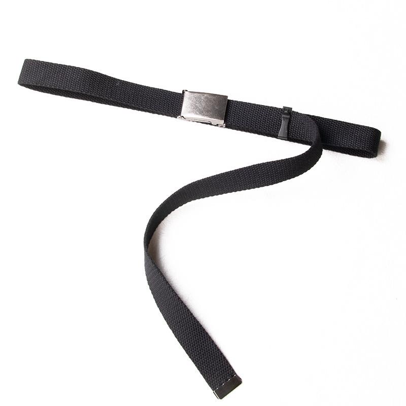 2.5cm Smooth Buckle Canvas Belt, Unisex Casual Workwear Pants, INS Style Fabric Narrow Leather Belt for Women, Men, and Students.