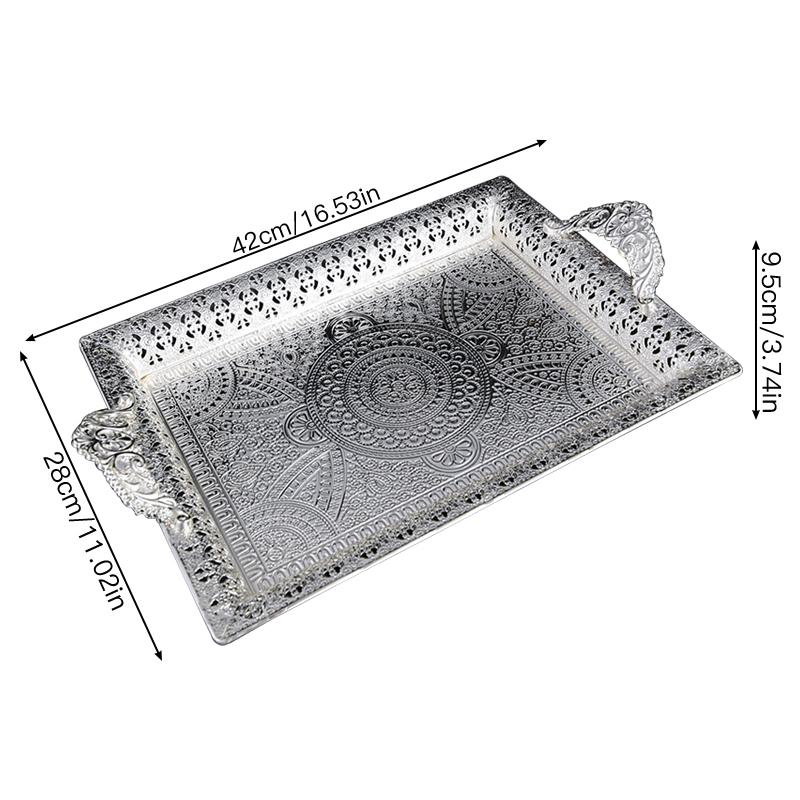 1 creative boat shaped fruit tray, creative metal lunar material snacks, chocolate, nut storage tray with lid.