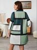 Plus Size Women's Printed V-Neck Long Sleeve Casual Dress - 2026 Spring/Summer