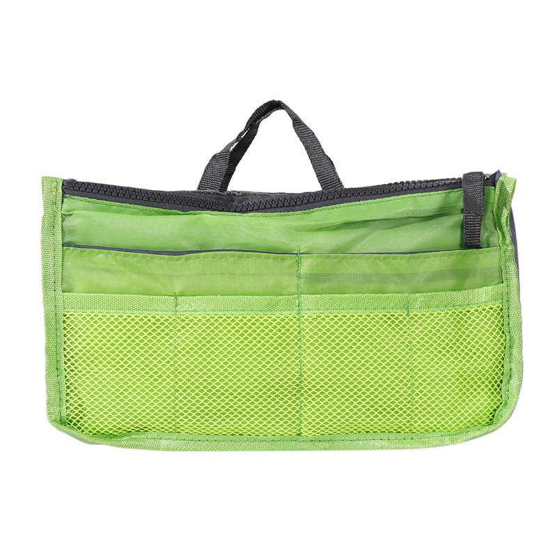 Multi Colors Bag In Bag Makeup Handbag Organizer Insert Handbag Multi Functional Women Cosmetic/Travel Bags High Quality зелёный