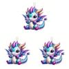 New Colorful Cartoon Acrylic Flat Dragon Car Hanging Ornament For Interior Decoration