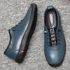 Men's Low Heel Platform Shoes Brand Luxury Loafers Blue British Style Moccasin Soft Sole Lightweight Genuine Leather Men's Shoes