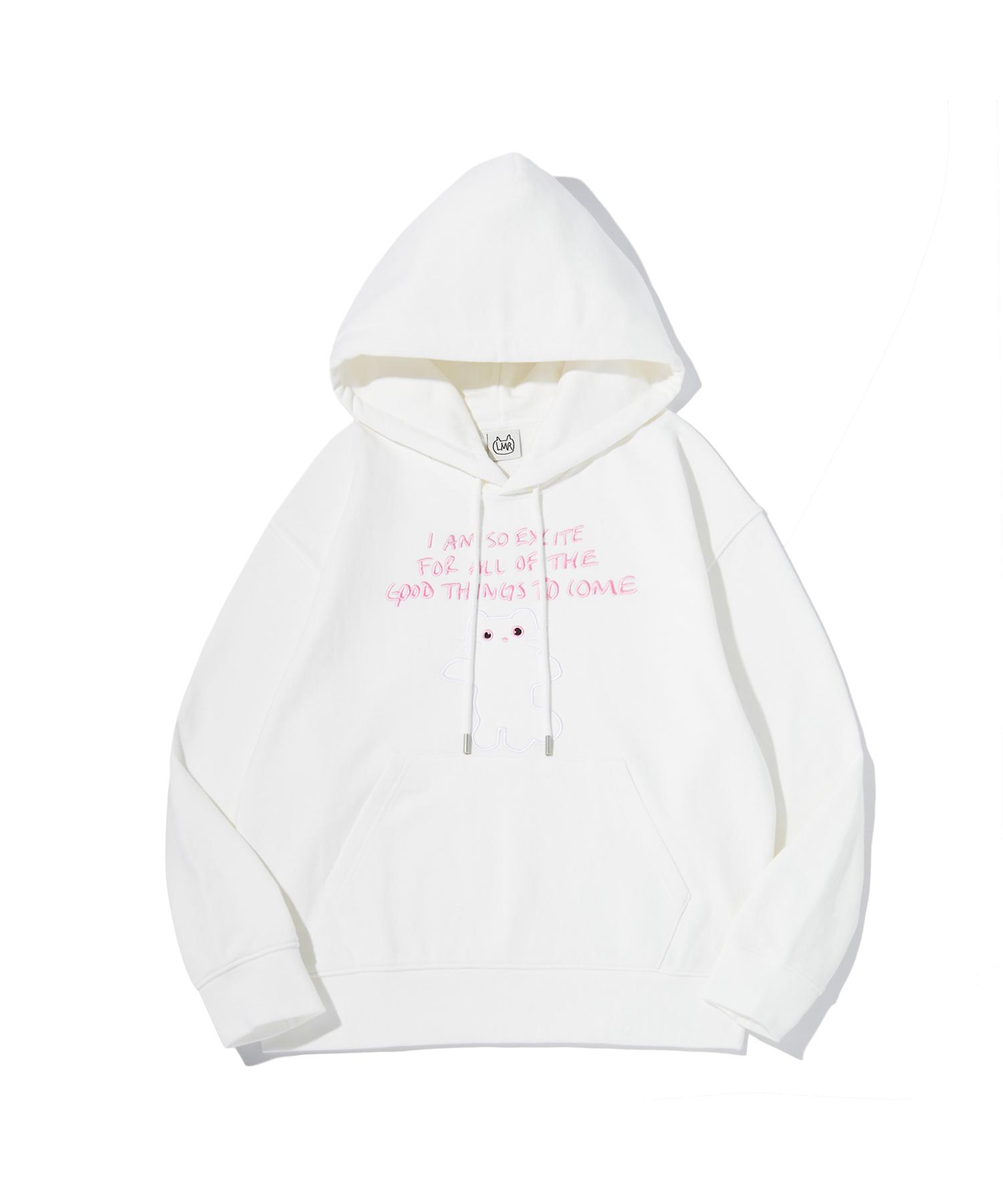 Lmr Shangnyong Character Applique Hoodie Ivory Ivory/Ivory