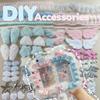 Kawaii DIY Ita Bag Decoration Accessories Plush Wing Heart Star Lace Ribbon Bow Lace Handmade Card Sleeve Decor Material Kit