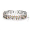 Luxury Multi-colored Natural tourmaline Bracelet precious gems with S925 silver women jewelry for wedding & anniversary gifts