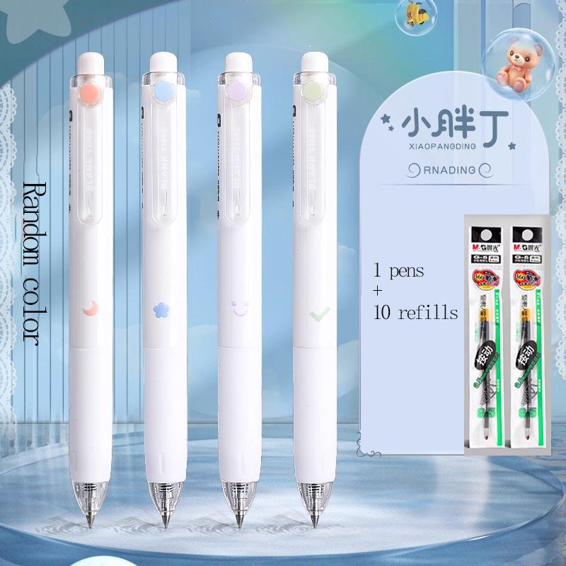 M&G Chubby Gel Pen, Black 0.5mm, Refillable, Smooth Writing, Suitable for Students and Office Use