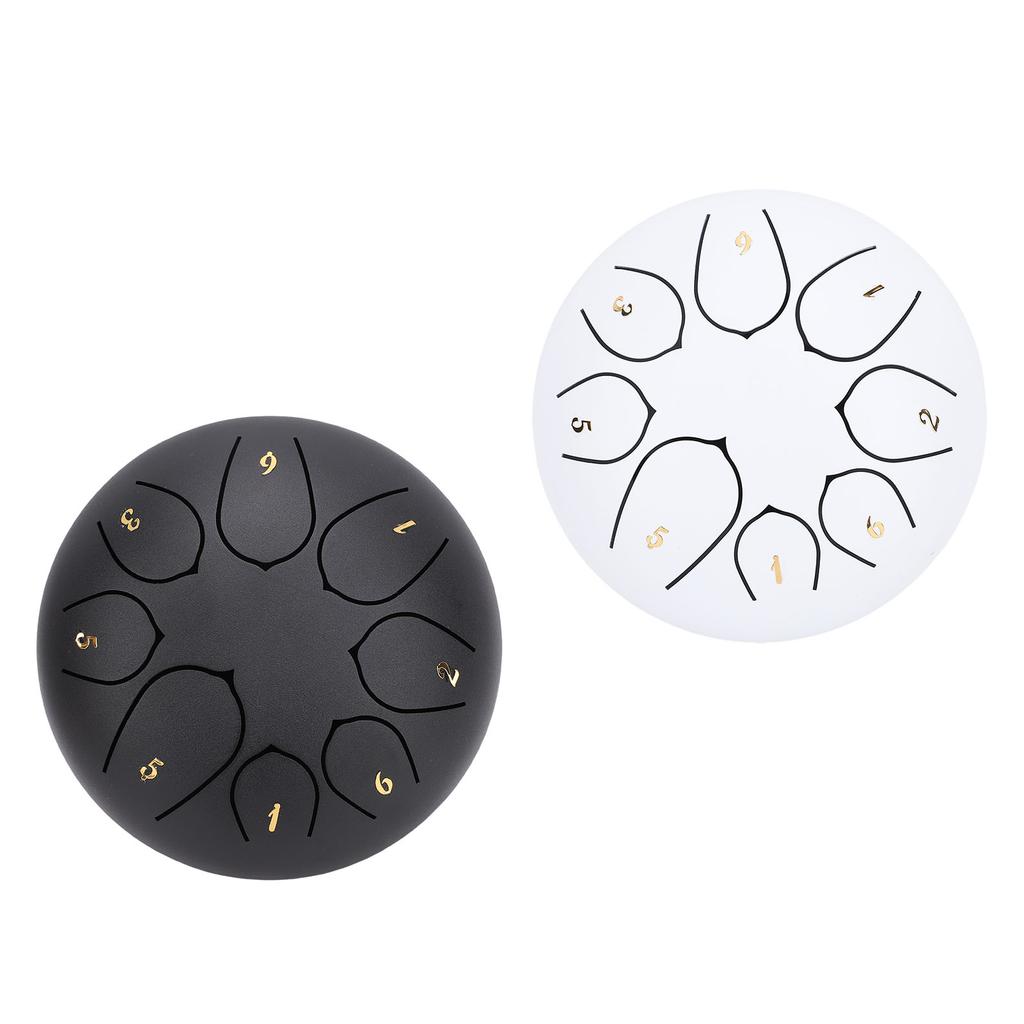 6 Zoll 8 Noten Zungentrommel C-Ton Angenehmer Klang Edelstahl Musikalisches Schlaginstrument für Mu