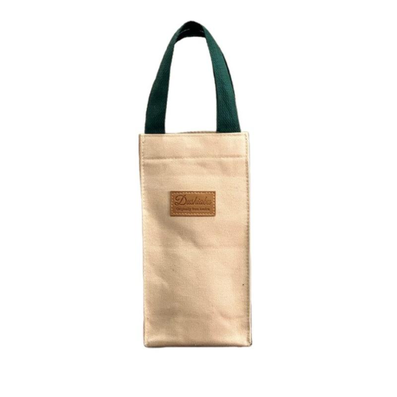 1Pc Handheld Water Bottle Holder Portable  Universal Canvas Insulated Cup Cover Cup Bag Carrying Umbrella Bag