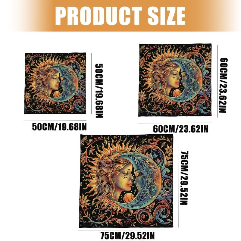 Practical Foldable Tarots Cloth Easy To Clean Velvets Divination Mat Fabric Texture Suitable for Spiritual Practices