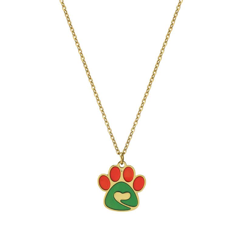 Maillard Style Personality Elegant Niche Jewelry Water Drop Shape Water Drop Shape Design Pendant Titanium Steel Necklace