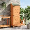 Garden Shed Brown 59.5 x 56 x 176.5 cm Solid Spruce Wood