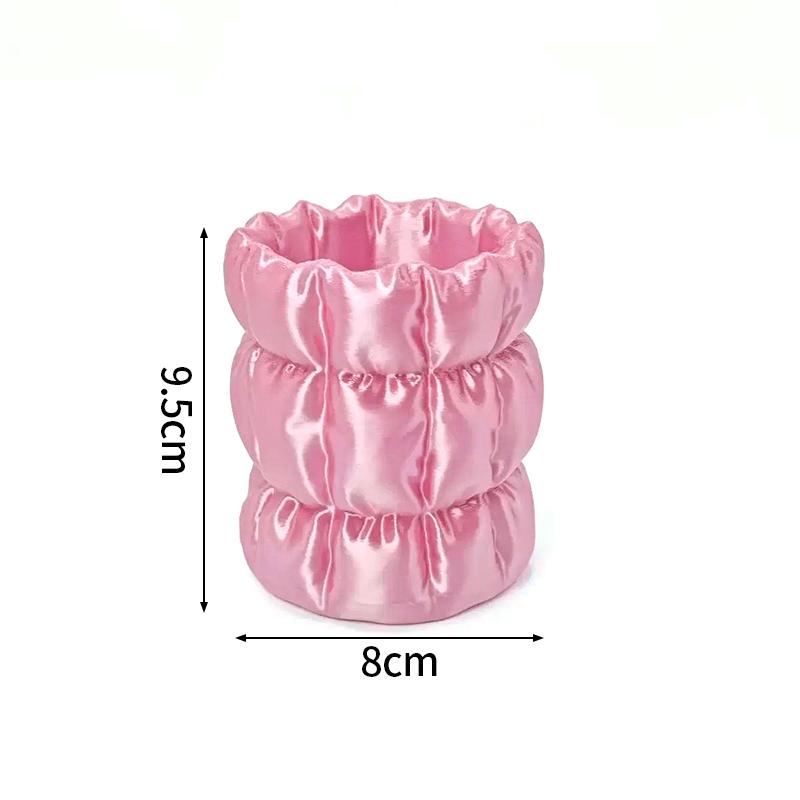 

3D Printed Silk Pen Holder Makeup Brush Storage Bucket Cosmetic Stationery Pencil Storage Organizer Desktop Ornaments Figurine Set