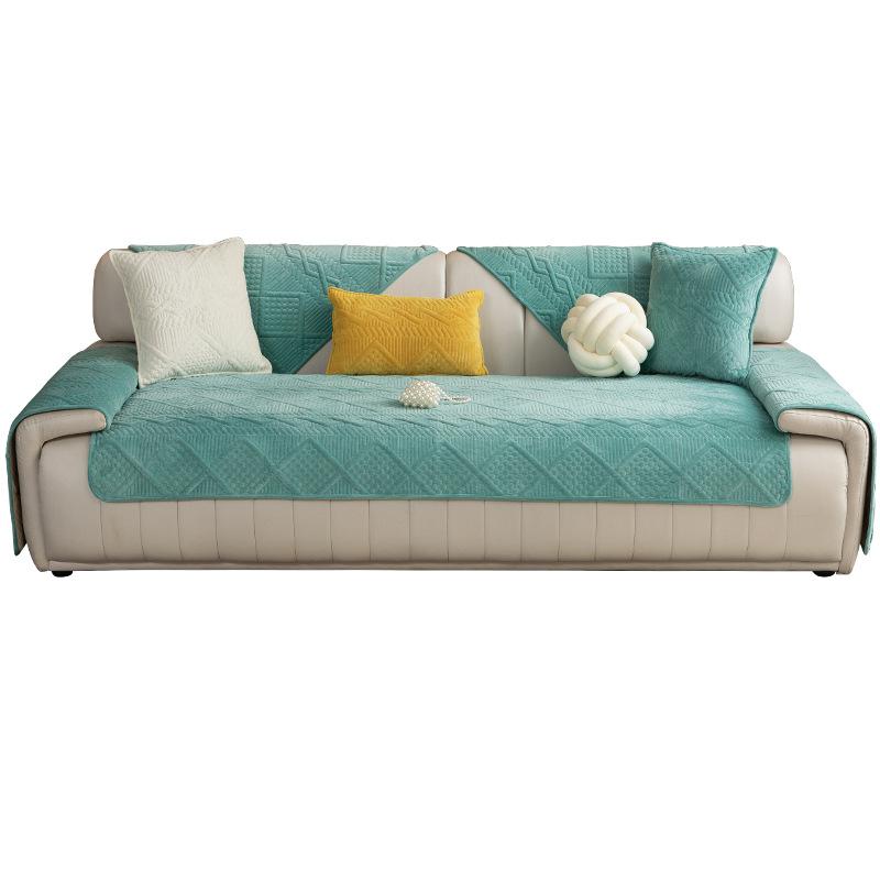 Crystal Fleece Sofa Cushion Autumn And Winter New Plush Seat Cushion Cover Thickened Warm Sofa Cover Cross-Border