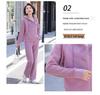Women's Casual Hooded Cardigan Sweatshirt and Straight-Leg Sweatpants Set for Spring and Autumn