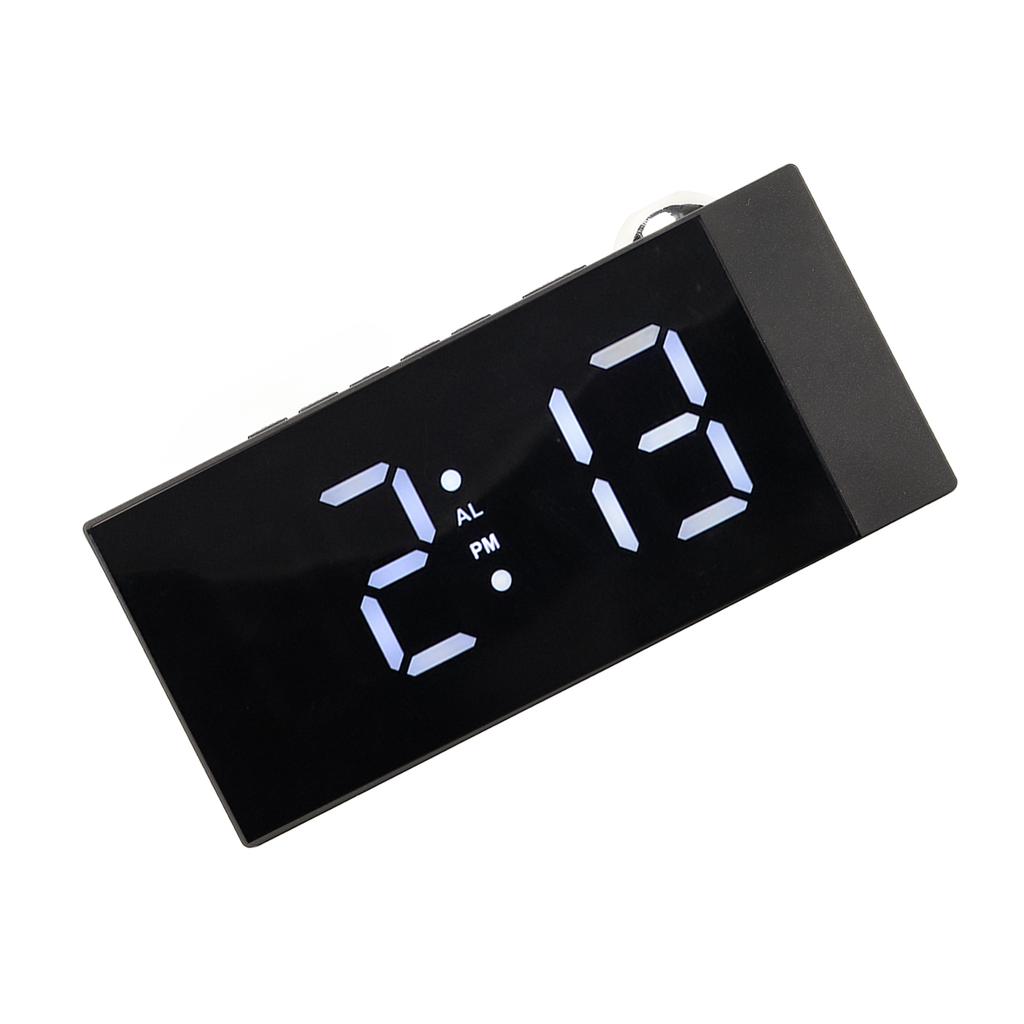 Projektions Digitaler Wecker 180 Grad Drehung Helligkeit Einstellbar USB-Aufladung LED Wecker für das Büro