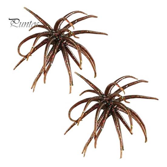 Fuzzy Soft Lure 2Pcs Bionic Sea Urchin Lure, 11cm/10g Floating Topwater Artificial Bait Bait, for Freshwater Saltwater Fishing