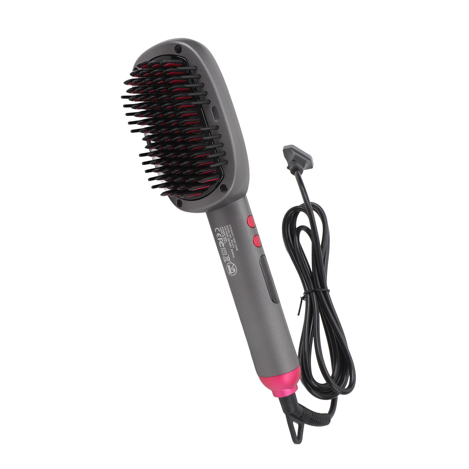 

Выпрямитель для волос Щетка для быстрого нагрева Двойное использование Выпрямление Завивка волос Укладка расческа для дома EU Plug